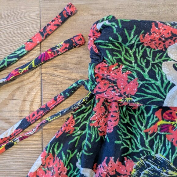 Patagonia Lithia Skirt Convertible Women's Large Floral Hike Ruched Tie Halter - Picture 8 of 12